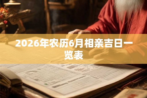 2026年农历6月相亲吉日一览表