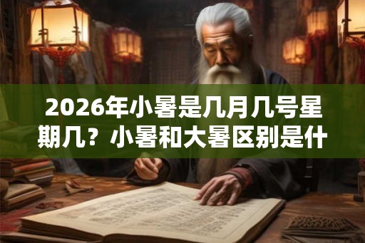 2026年小暑是几月几号星期几？小暑和大暑区别是什么？