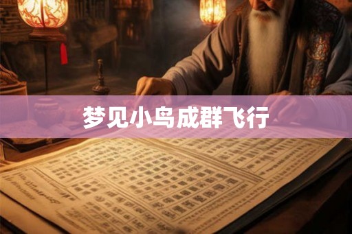 梦见小鸟成群飞行