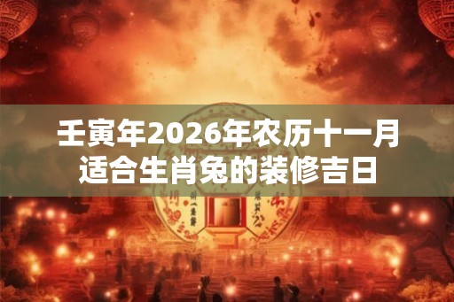 壬寅年2026年农历十一月适合生肖兔的装修吉日