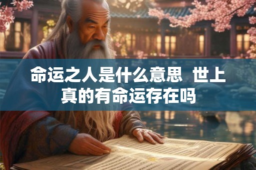 命运之人是什么意思  世上真的有命运存在吗