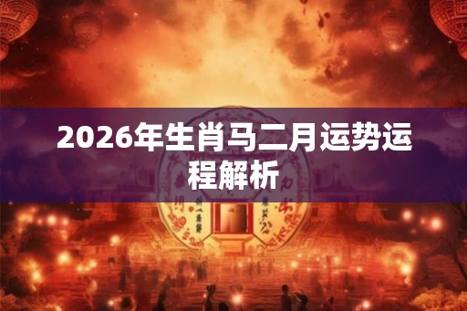 2026年生肖马二月运势运程解析