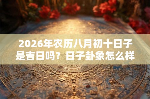 2026年农历八月初十日子是吉日吗？日子卦象怎么样？