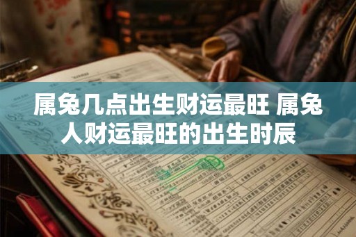 属兔几点出生财运最旺 属兔人财运最旺的出生时辰