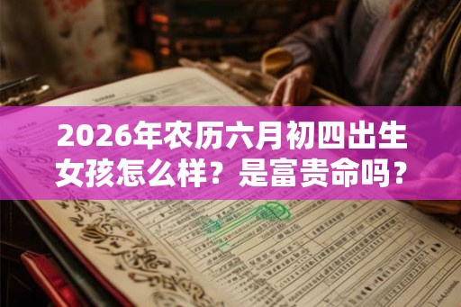 2026年农历六月初四出生女孩怎么样?是富贵命吗? 2026年农历六月初四出生女孩怎么样?是富贵命吗?