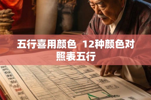 五行喜用颜色  12种颜色对照表五行
