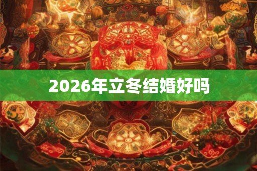 2026年立冬结婚好吗