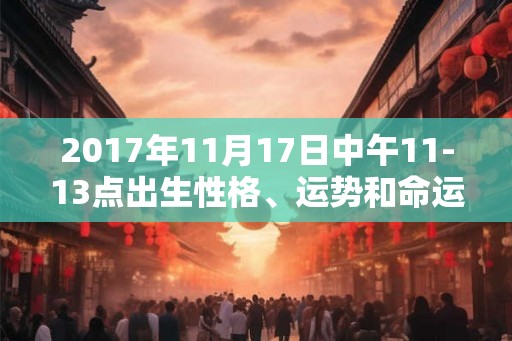 2017年11月17日中午11-13点出生性格、运势和命运 2017年11月17日中午11-13点出生性格、运势和命运