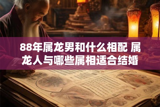88年属龙男和什么相配 属龙人与哪些属相适合结婚