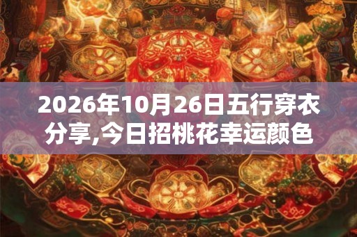 2026年10月26日五行穿衣分享,今日招桃花幸运颜色