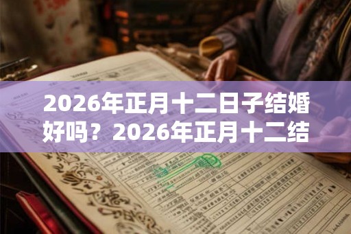 2026年正月十二日子结婚好吗？2026年正月十二结婚几点好？
