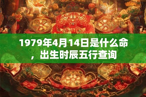 1979年4月14日是什么命，出生时辰五行查询