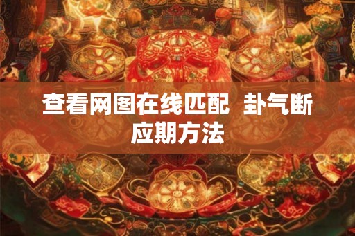 查看网图在线匹配  卦气断应期方法