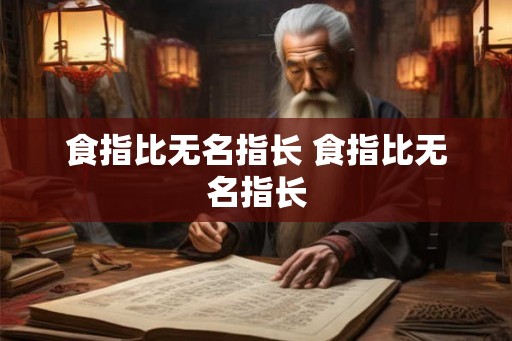 食指比无名指长 食指比无名指长