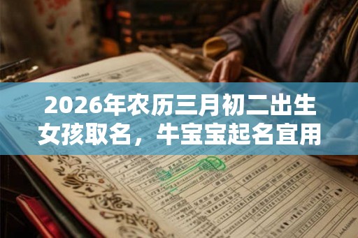 2026年农历三月初二出生女孩取名，牛宝宝起名宜用字一览！