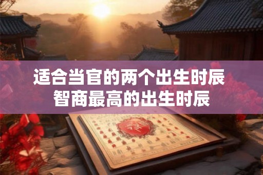 适合当官的两个出生时辰 智商最高的出生时辰