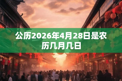 公历2026年4月28日是农历几月几日