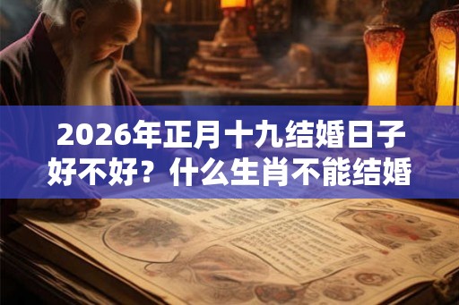 2026年正月十九结婚日子好不好？什么生肖不能结婚？