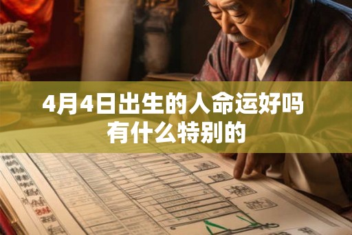 4月4日出生的人命运好吗 有什么特别的