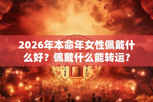 2026年本命年女性佩戴什么好？佩戴什么能转运？