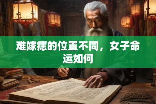 难嫁痣的位置不同，女子命运如何