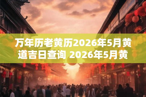 万年历老黄历2026年5月黄道吉日查询 2026年5月黄道吉日查询