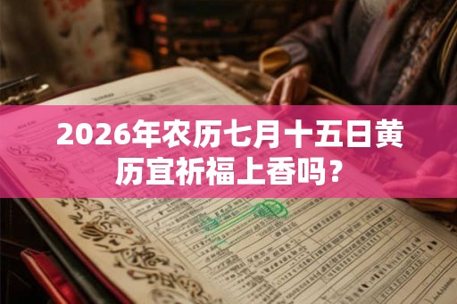 2026年农历七月十五日黄历宜祈福上香吗？