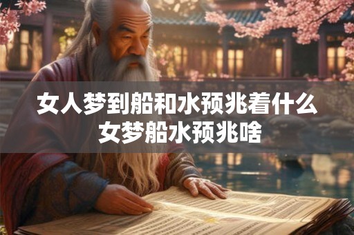 女人梦到船和水预兆着什么 女梦船水预兆啥