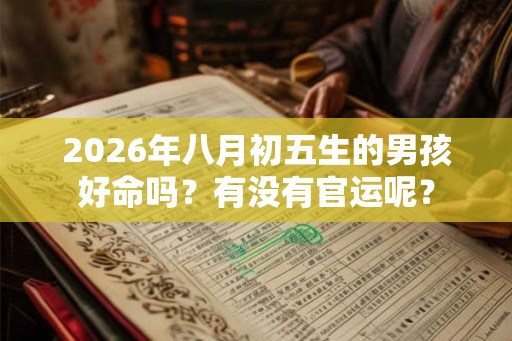 2026年八月初五生的男孩好命吗？有没有官运呢？