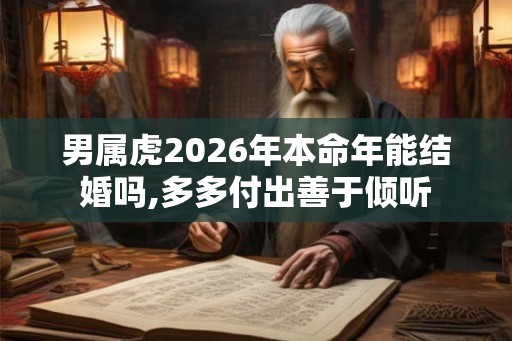 男属虎2026年本命年能结婚吗,多多付出善于倾听