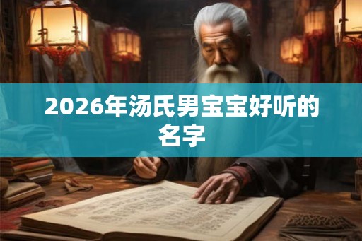 2026年汤氏男宝宝好听的名字 2026年汤氏男宝宝好听的名字