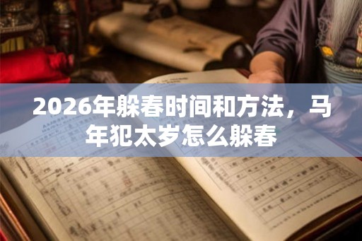 2026年躲春时间和方法，马年犯太岁怎么躲春