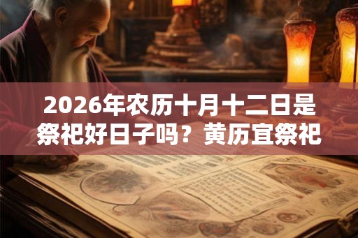 2026年农历十月十二日是祭祀好日子吗？黄历宜祭祀吗？