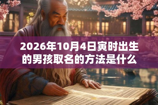 2026年10月4日寅时出生的男孩取名的方法是什么