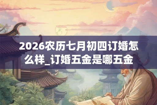 2026农历七月初四订婚怎么样_订婚五金是哪五金