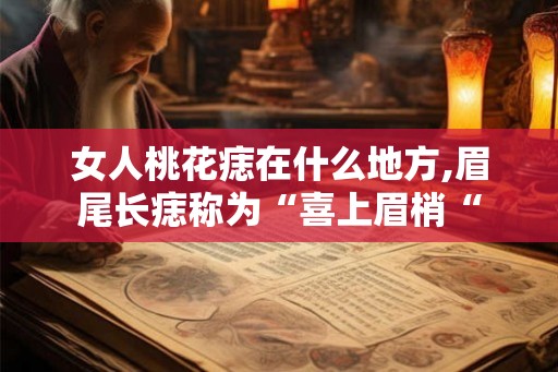 女人桃花痣在什么地方,眉尾长痣称为“喜上眉梢“