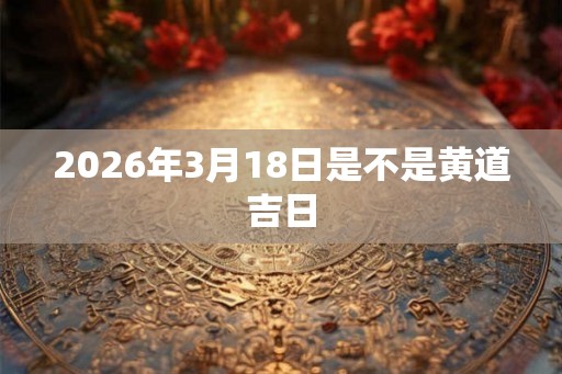 2026年3月18日是不是黄道吉日 2026年3月18日是不是黄道吉日