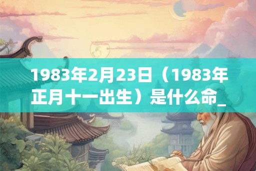 1983年2月23日（1983年正月十一出生）是什么命_命运如何