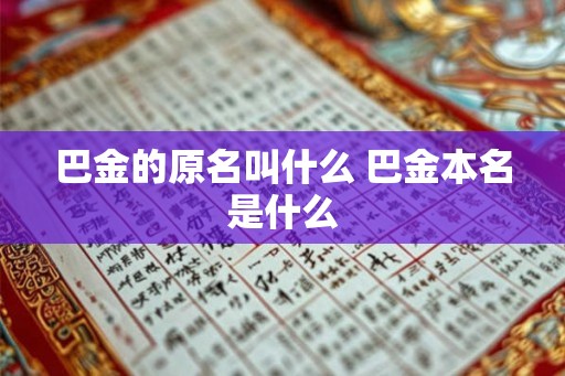 巴金的原名叫什么 巴金本名是什么