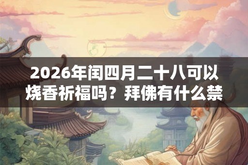 2026年闰四月二十八可以烧香祈福吗？拜佛有什么禁忌？