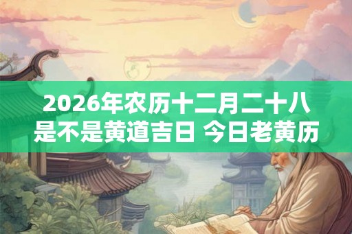 2026年农历十二月二十八是不是黄道吉日 今日老黄历如何