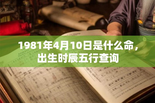 1981年4月10日是什么命，出生时辰五行查询