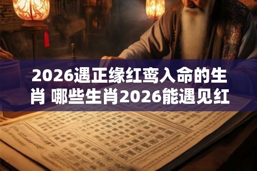 2026遇正缘红鸾入命的生肖 哪些生肖2026能遇见红鸾入命