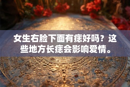 女生右脸下面有痣好吗?这些地方长痣会影响爱情。 女生右脸下面有痣好吗?这些地方长痣会影响爱情。