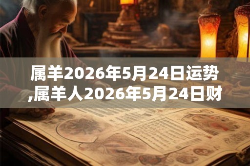 属羊2026年5月24日运势,属羊人2026年5月24日财运,生肖羊2026年5月24日运势 属羊2026年5月24日运势,属羊人2026年5月24日财运,生肖羊2026年5月24日运势