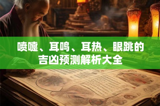喷嚏、耳鸣、耳热、眼跳的吉凶预测解析大全