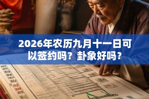 2026年农历九月十一日可以签约吗？卦象好吗？