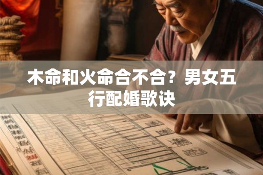 木命和火命合不合？男女五行配婚歌诀