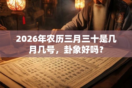 2026年农历三月三十是几月几号，卦象好吗？