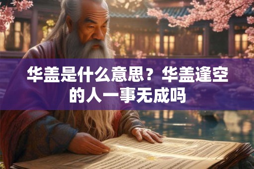 华盖是什么意思？华盖逢空的人一事无成吗